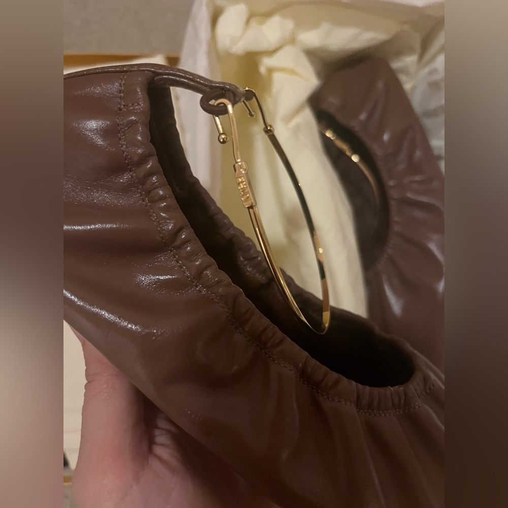 New Fendi Leather Ballerina Flat Shoes $770 Nordstrom size 39 - Picture 4 of 9